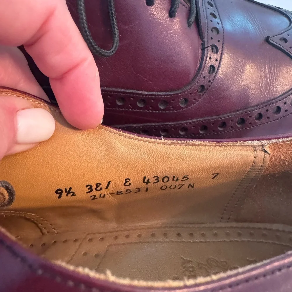 Johnston & Murphy Burgundy Aristocraft Shoes US 9.5